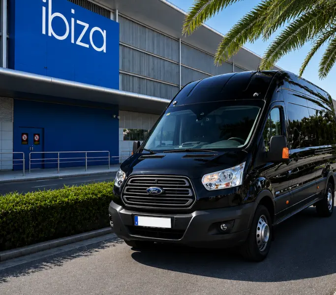 Ibiza airport transfer vehicle with private chauffeur service
