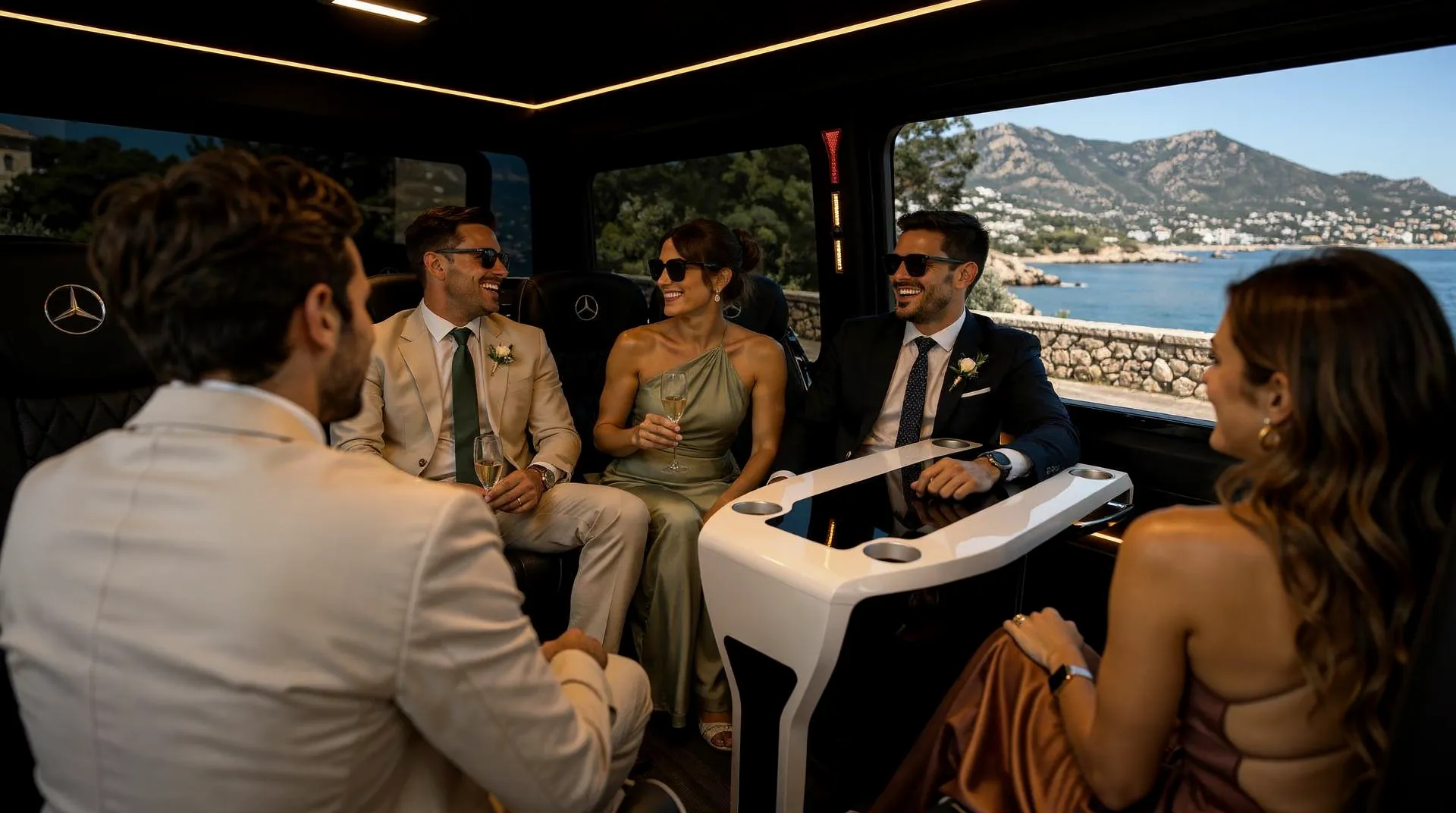 Ibiza Transit Express operates a fleet of premium vehicles including Mercedes V-Class and luxury minibuses